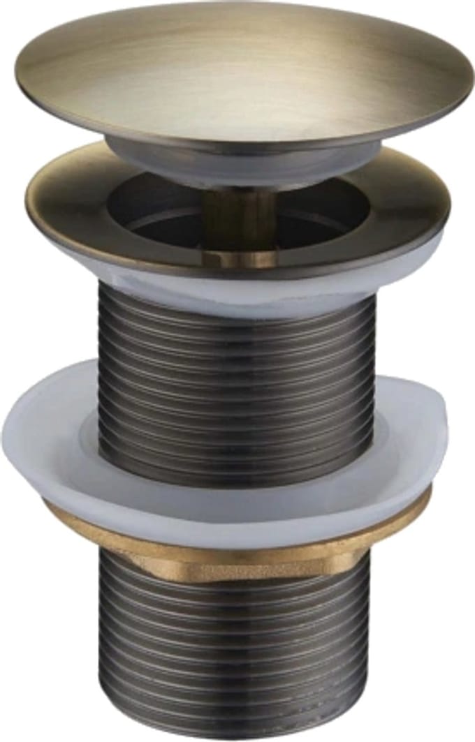 Mexen klik-klak plug rond, antiek messing - 79910-40