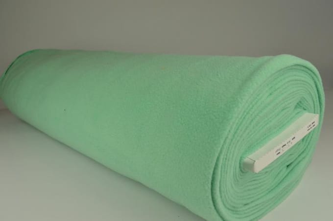 Fleece stof - Licht mint - 10 meter