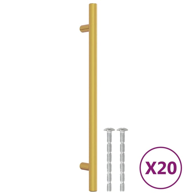 vidaXL - Handvatten - 20 - st - 192 - mm - roestvrij - staal - goudkleurig