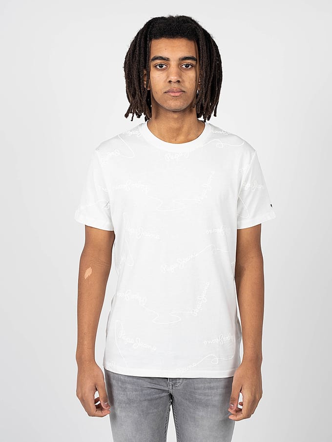 Pepe Jeans T-shirt Saschate Mannen Wit