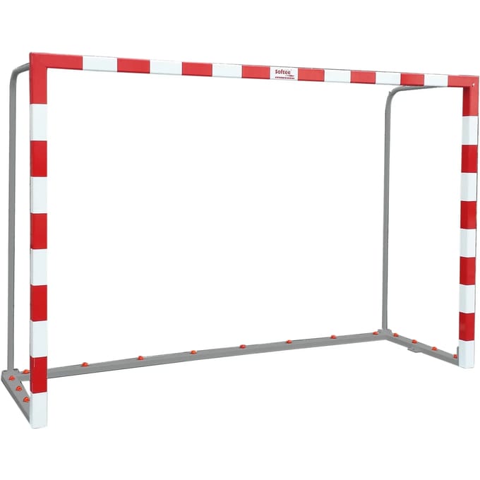 Set Aluminium Zaal/Handbal Doelen Verplaatsbaar 80x80 Mm Met 80x40mm Basis Top