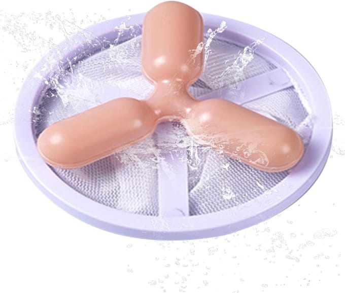 Pluisvanger Wasmachine - Haarfilter Zak - Kleding Reinigen - Drijvend Netfilter Ontwerp - 9 cm - Oranje