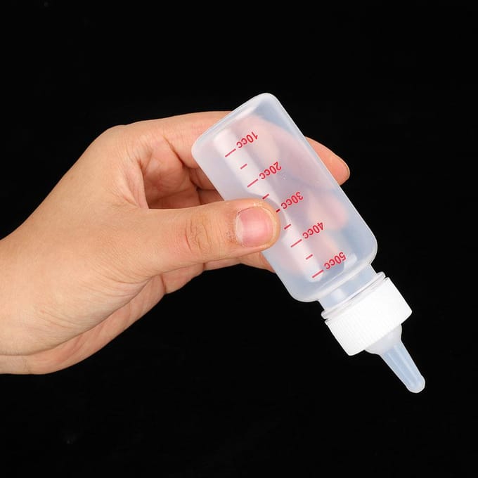 3 stuks/ Set Silicone Transparant Duurzaam Melkfles Voeder voor Huisdier Hond Kat 50ml white