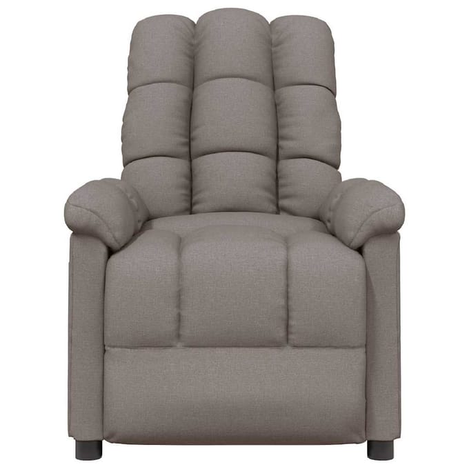 vidaXL - Fauteuil - verstelbaar - stof - taupe