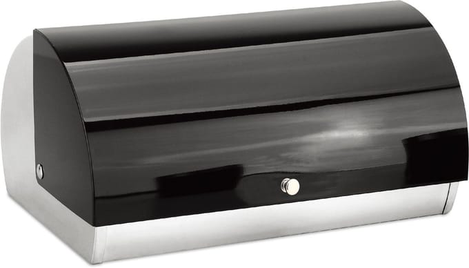 Cheffinger Broodtrommel - Metallic Zwart - RVS - 38cm