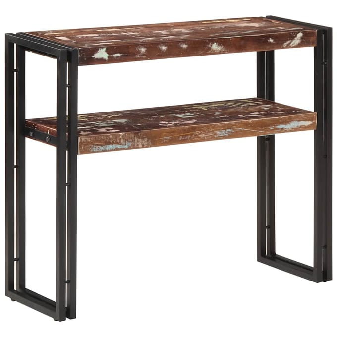 vidaXL - Wandtafel - 90x30x75 - cm - massief - gerecycled - hout