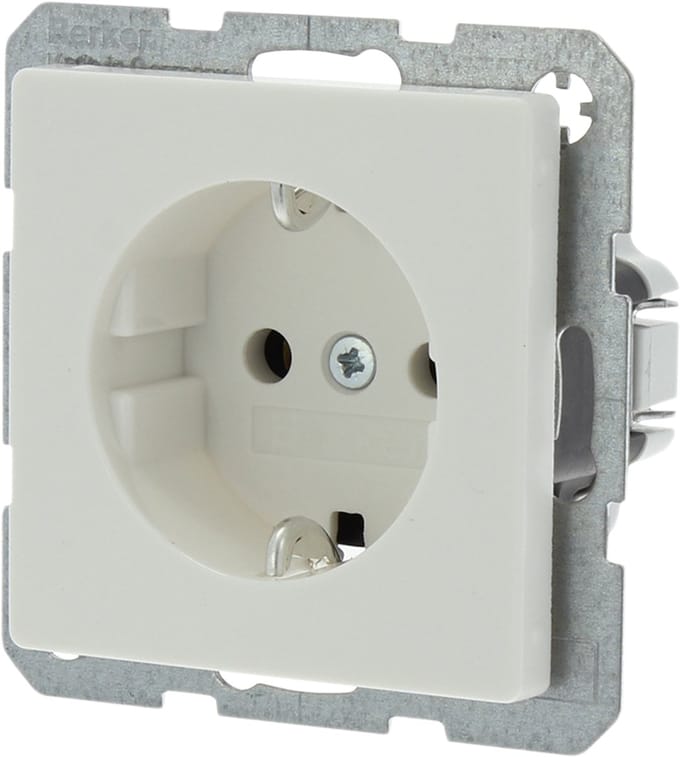 BERKER Q1 Inbouw wandcontactdoos (wcd) RA 1-voudig polar wit