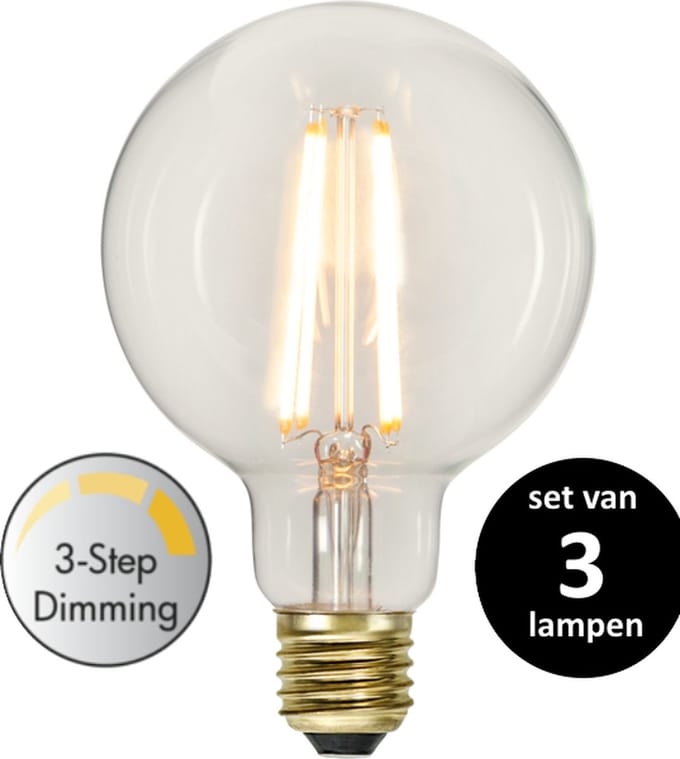 3 standen G95 lamp - 6.5W - set van 3