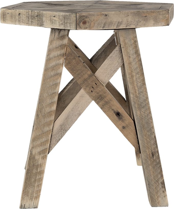 Clayre & Eef Plantentafeltje 22x22x25 cm Bruin Hout