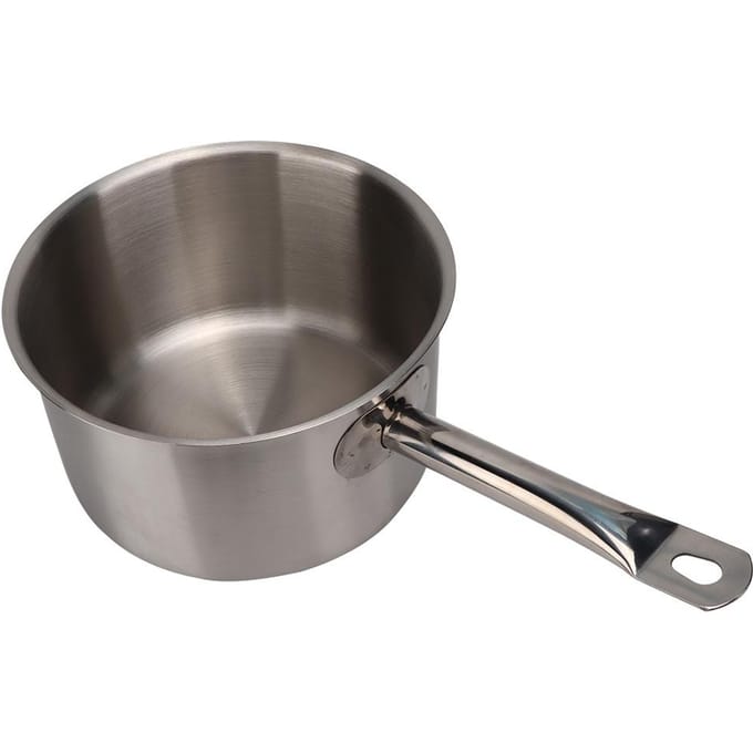 RVS Composiet Bodem Kookpot Enkele Handgreep Sauspan met Deksel Keukengerei gray