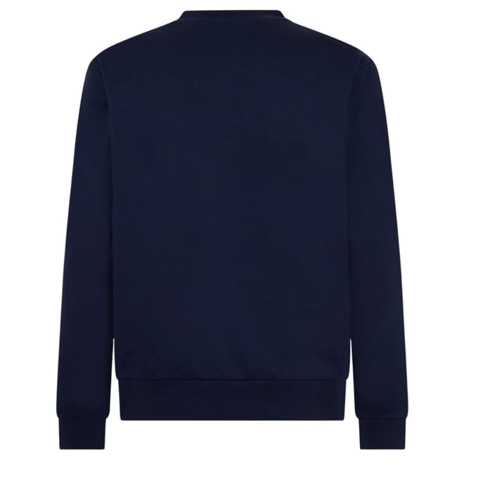 Aquascutum Active Macro Iconic Pocket Crewneck Marineblauwe Sweatshirt
