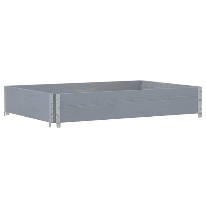vidaXL - Plantenbak - 120x80 - cm - massief - grenenhout - grijs