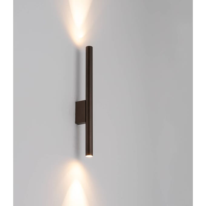 Nowodvorski Lighting Wandlamp Laser, bruin, metaal, 40 cm hoog, G9