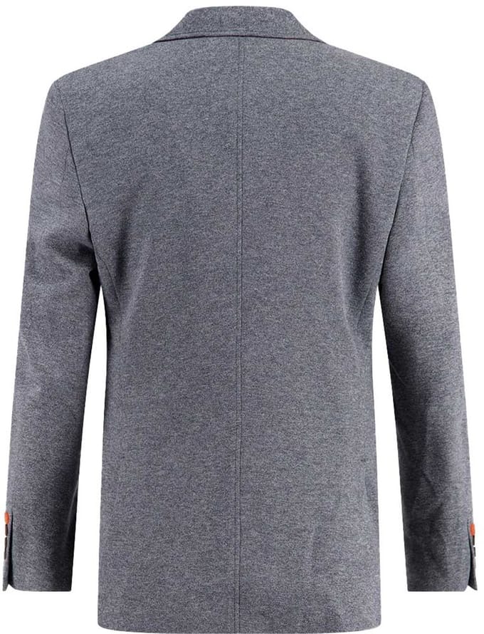A Fish Named Fred colbert gemeleerd blauw slim fit