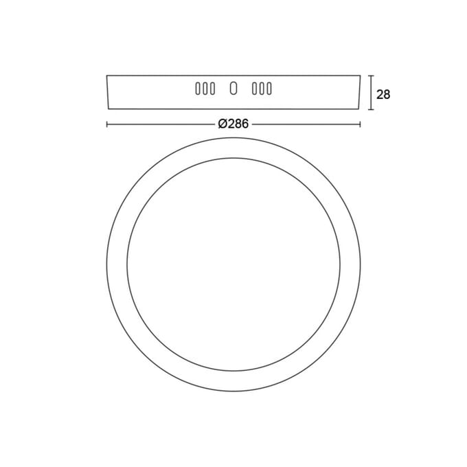 Philips Magneos plafondlamp - wit - rond - groot - 20 W
