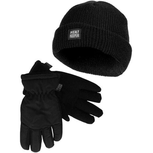 Heatkeeper Kinder Winter Set - Muts + Handschoenen - Zwart-5-8 jaar