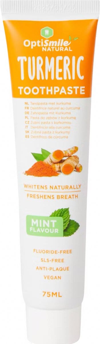 Turmeric / Kurkuma tandpasta - Bruin / Multicolor - pasta - 75ml - Toothpaste - dentifrice