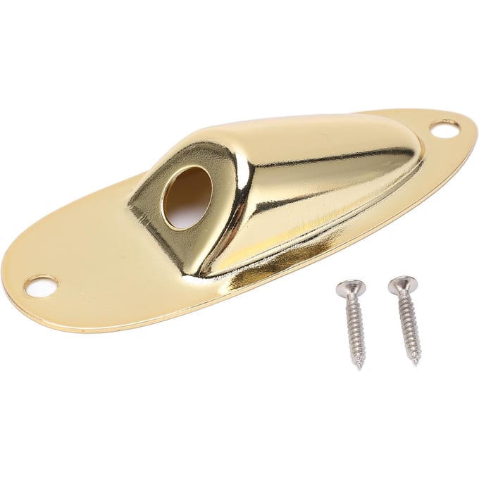 Elektrische gitaar jackplaat input output socket boot stijl instrument accessoire met schroef goud beige