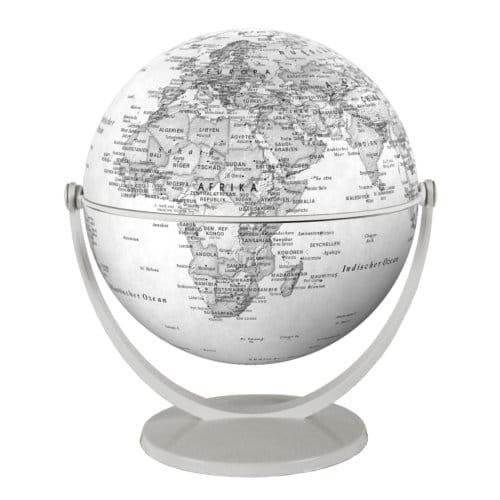 Globe 15 Cm Pol. Grijs Draai & Kantel