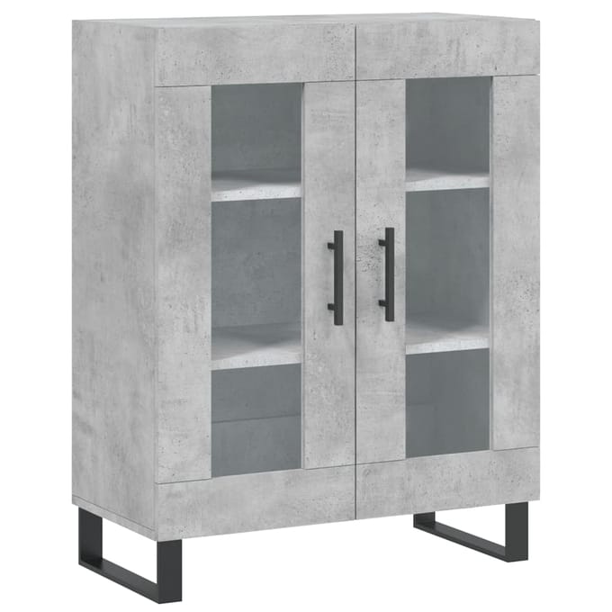 vidaXL - Dressoir - 69,5x34x90 - cm - bewerkt - hout - betongrijs