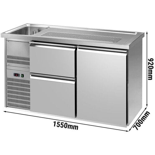 GGM Gastro Biertheke Premium PLUS - 1550x700mm - 1 Tür & 2 Schubladen
