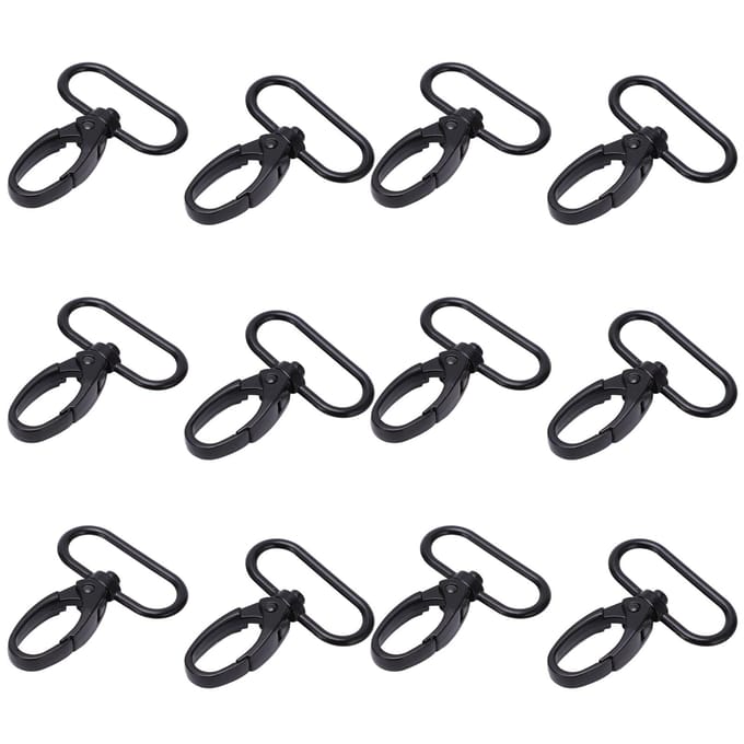 20 stuks karabijnhaak met veerclip Duurzaam legeringsmateriaal Brede toepassing Hoge flexibiliteit Eenvoudige bediening black