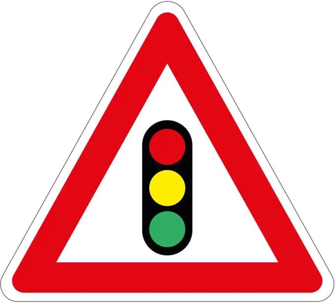 Verkeerslichten sticker - J32 | 20 cm