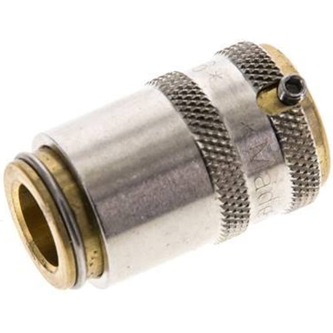 Messing DN 6 Tempereerkoppeling Snelkoppeling D9 mm Loskoppelbeveiliging