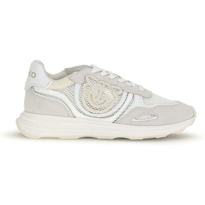 PINKO Witte Kalfskleren Bos Taurus Sport Sneakers