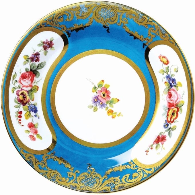 Bord metaal Sevre Turqoise Blue Ø26cm