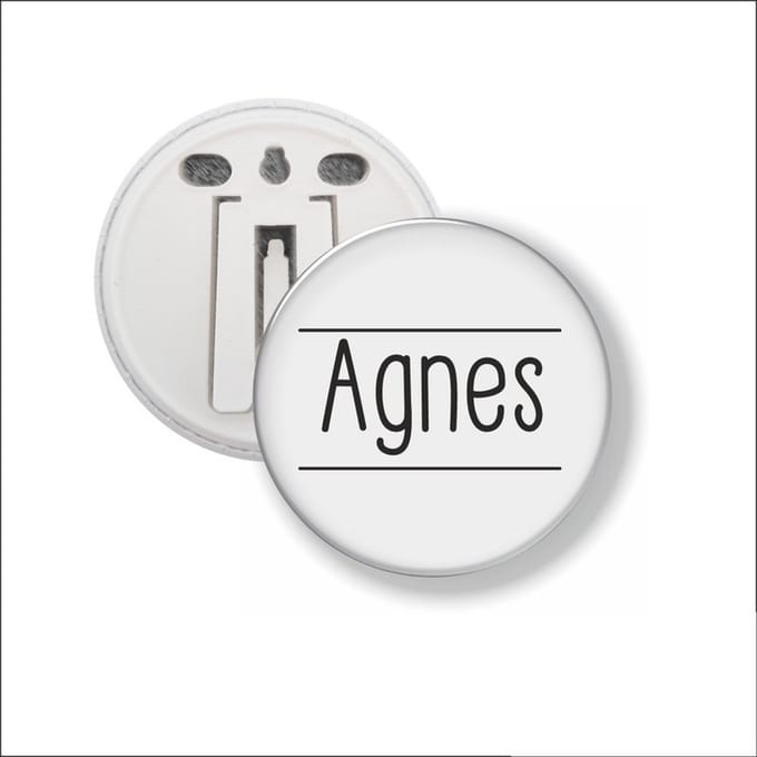 Button Met Clip 58 MM - Agnes