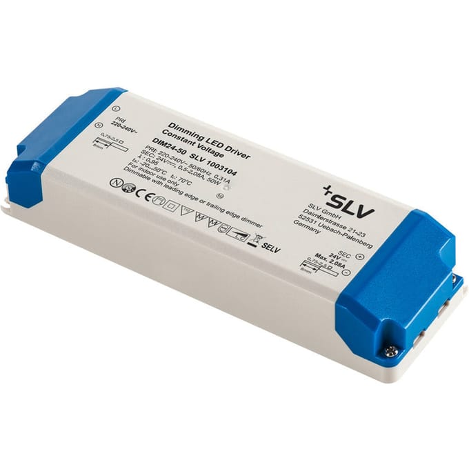 SLV 1003104 LED-transformator 50 W 24 V Dimbaar 1 stuk(s)