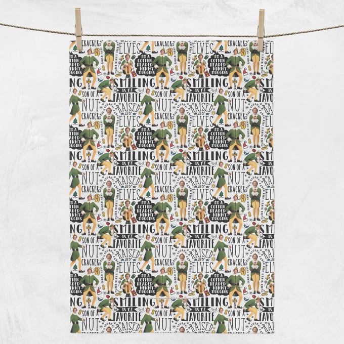 Elf Buddy Quotes Tea Towel