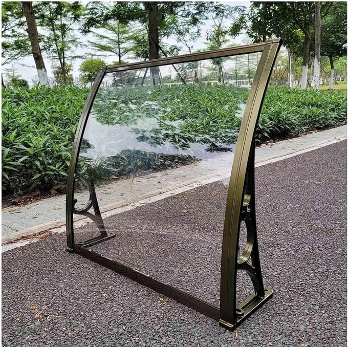 Deur Luifel - Buiten Overkapping - Bescherming tegen Weer - Stevige Beugel - 60x210cm - Transparant