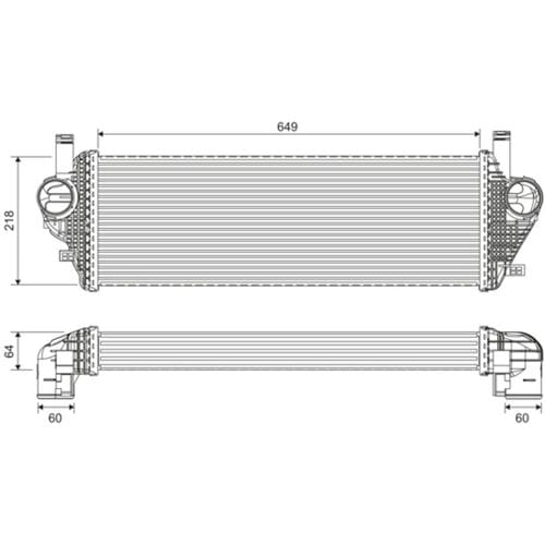 Intercooler, inlaatluchtkoeler VALEO 822903