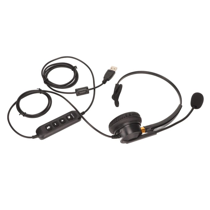ENC Telefoonheadset Actieve Ruisonderdrukking Enkeloorig Service Hoofdtelefoon voor Telemarketing