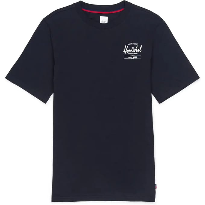 Herschel Tee - Classic Logo Black/White | voor Mannen - Basic - T-shirt - Logo - Tijdloos Design - Zwart