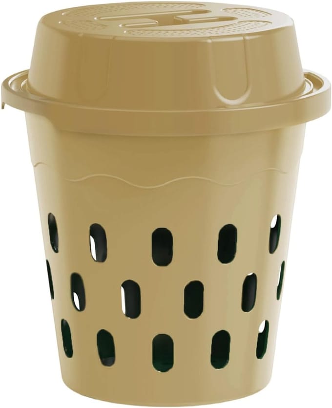 Compostbak Tuin - Bodem Composter - Afval Verwerken - Verbeterde Ventilatie - 26 cm Hoog - Beige