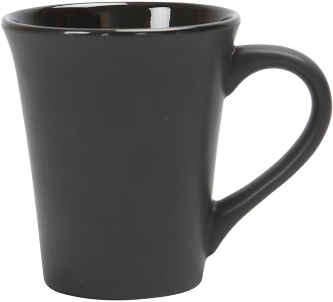 Mok, H: 10 cm, d 5,9-8,7 cm, zwart, 1 stuk