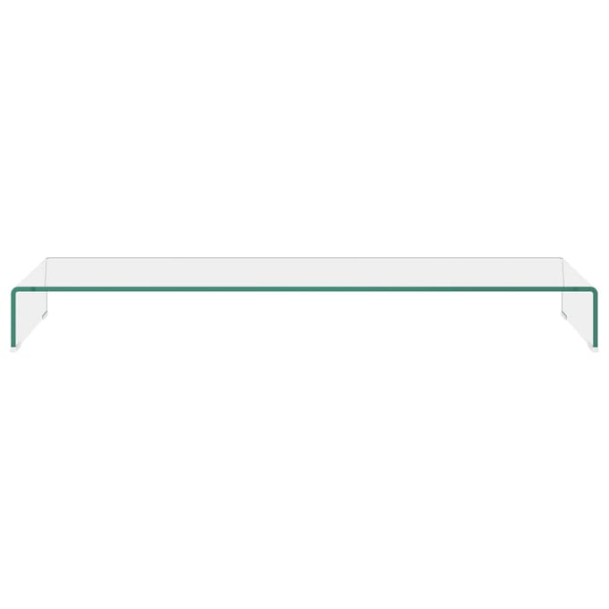 vidaXL - TV-meubel/monitorverhoger - transparant - 120x30x13 - cm - glas