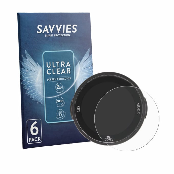 Savvies - Screenprotector voor Ejoyous Bike Computer - Folie Beschermfolie transparant 6 Stuks