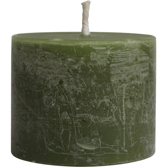 PTMD - Kaars Rustic Outdoor - Groen - 15x15x12cm
