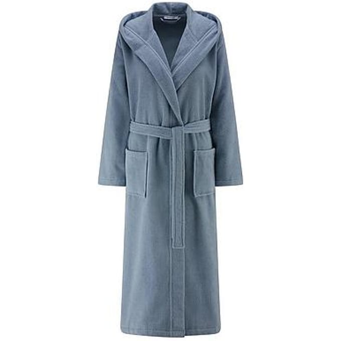 Lange badjas capuchon Van Peter Hahn blauw
