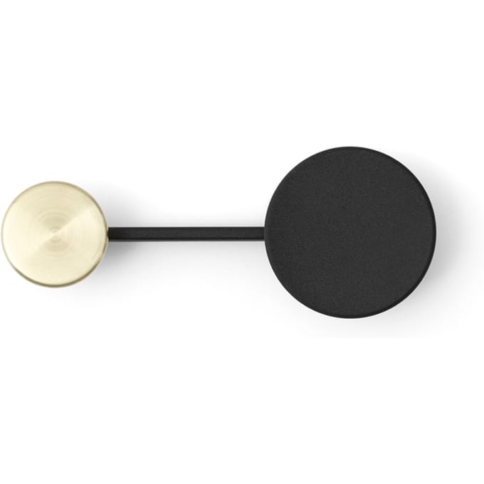 Audo - Afteroom Coat Hanger wandgarderobe - Breedte 21 cm - zwart/ Messing - goud