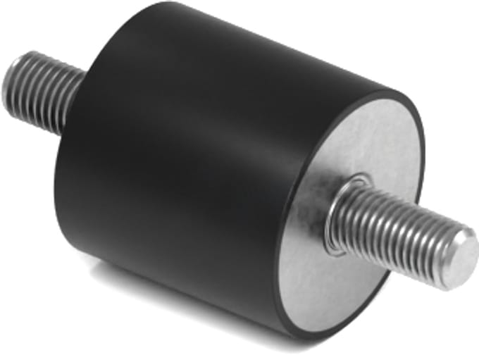 Rubbermagazijn - Trillingsdemper - Type A - 30x30mm - M8 - Set 10 stuks