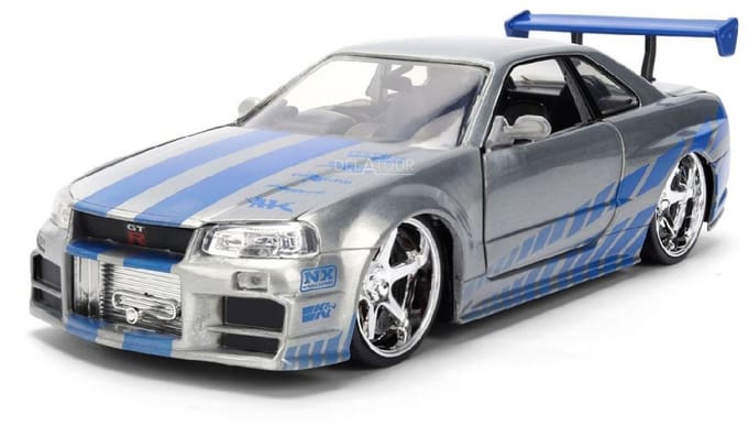 Brian´s Nissan Skyline GTR Brushed Fast & Furious Jada