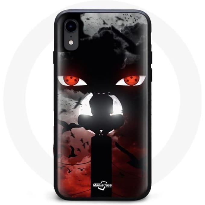 Coque - Maniacase - Iphone X - Itachi Uchiwa - Souple - Noir noir