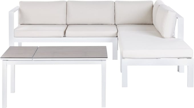 MESSINA - Loungeset voor 5 - Gebroken wit - Aluminium