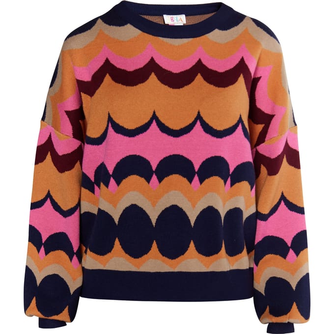IZIA Jumper Dames Oranje Veelkleurig