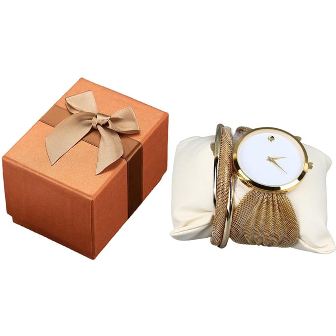 2 Montres pour Dames Réglables Mouvement Quartz à Heure Précise Montres Confortables Bracelet beige